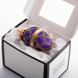 G DIAMANT 6 CM LILLA GULDFARVET