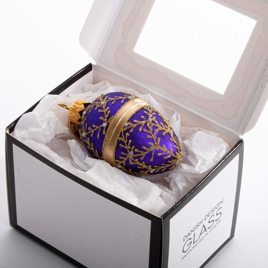 G DIAMANT 6 CM LILLA GULDFARVET