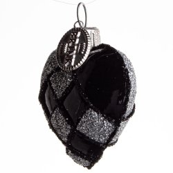 FLETHJERTE 4 CM SORT SLVFARVET BLANK