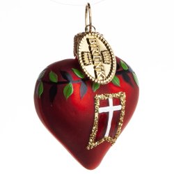 HJERTE DANSK FLAG 4 CM