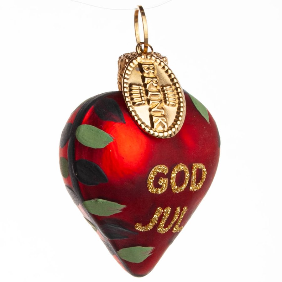 HJERTE GOD JUL 4 CM  R�DT
