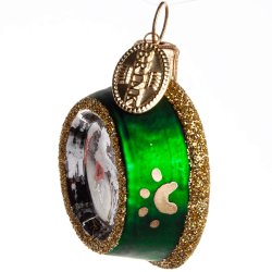 HUNDE KATTE MADSKL 4 CM GRN GULDFARVET