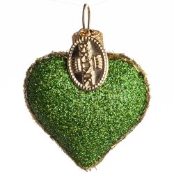 HJERTE GLIMMER 4 CM GRN