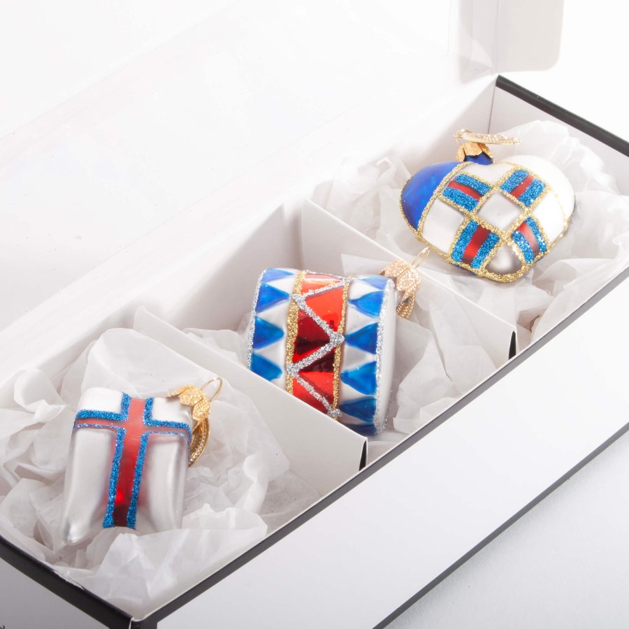 HJERTE/FLAG/TROMME 4 CM FO