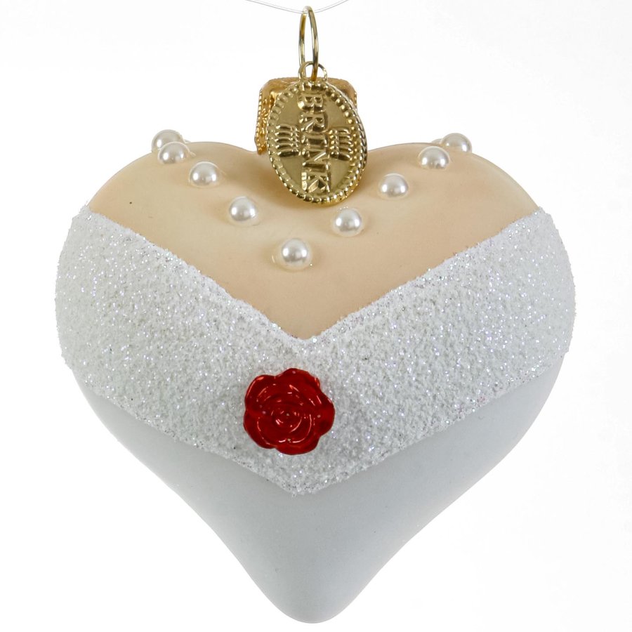 BRYLLUPSHJERTE 5 CM HVID