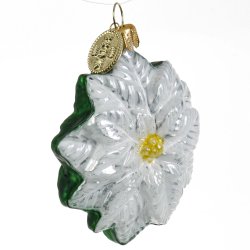 BLOMST JULESTJERNE 6 CM HVID