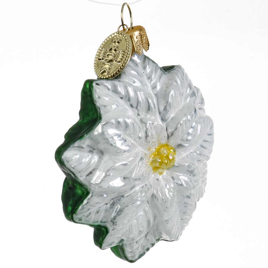 BLOMST JULESTJERNE 6 CM HVID