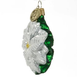 BLOMST JULESTJERNE 6 CM HVID