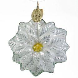 BLOMST JULESTJERNE 6 CM HVID