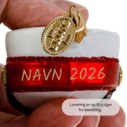 STUDENTERHUE MED NAVN 6 CM R�D