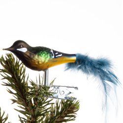 FUGL MUSVIT 6 CM FJERHALE