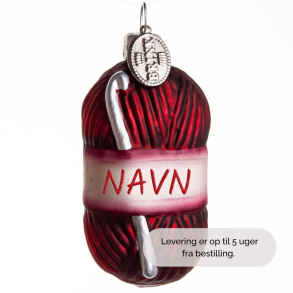 GARN H�KLE 6 CM BORDEAUX NAVN