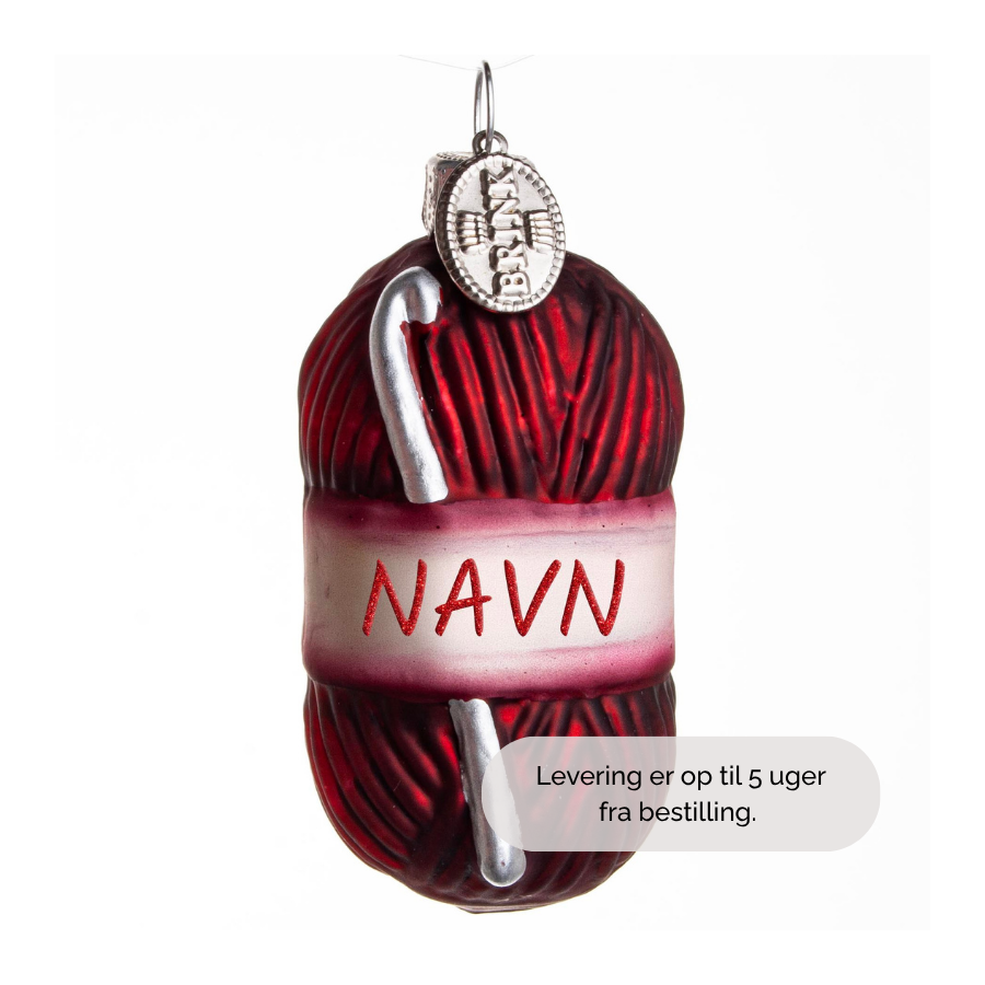 GARN H�KLE 6 CM BORDEAUX NAVN