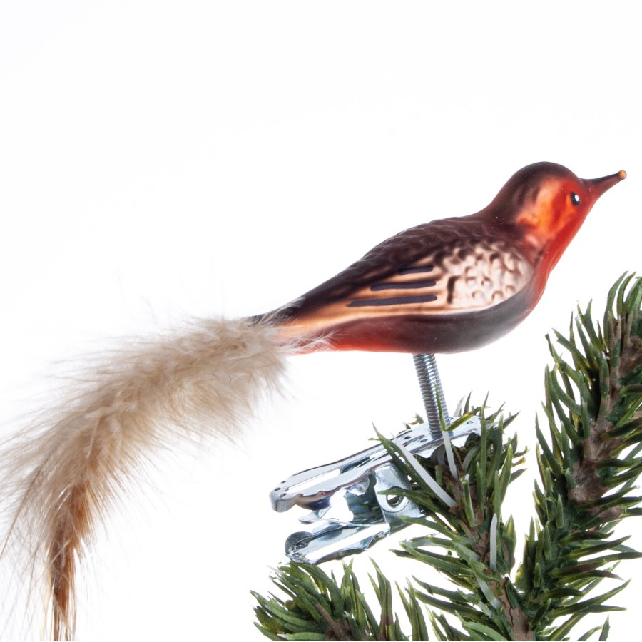 FUGL RDHALS 6 CM FJERHALE