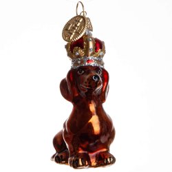 KONGELIG HUND 7 CM BRUN