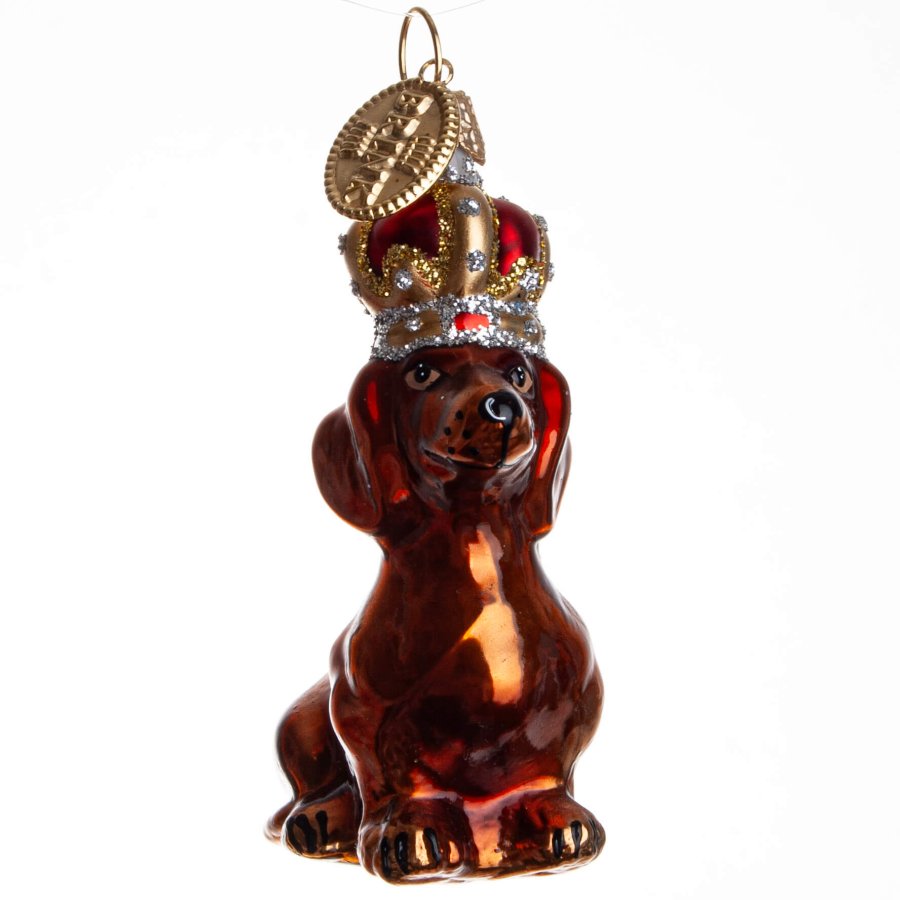 KONGELIG HUND 7 CM BRUN