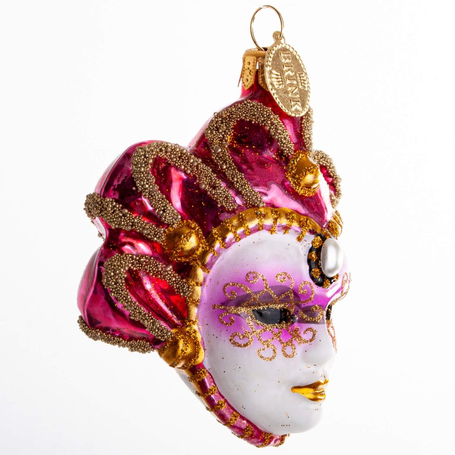 MASKERADE MASKE 7 CM PINK