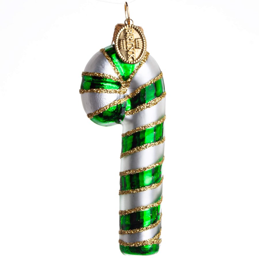 SUKKERSTOK 8 CM GRN GULDFARVET 