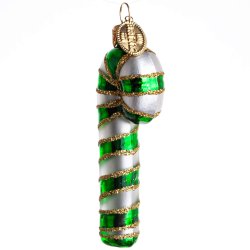 SUKKERSTOK 8 CM GRN GULDFARVET 