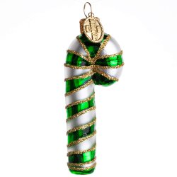 SUKKERSTOK 8 CM GRN GULDFARVET 