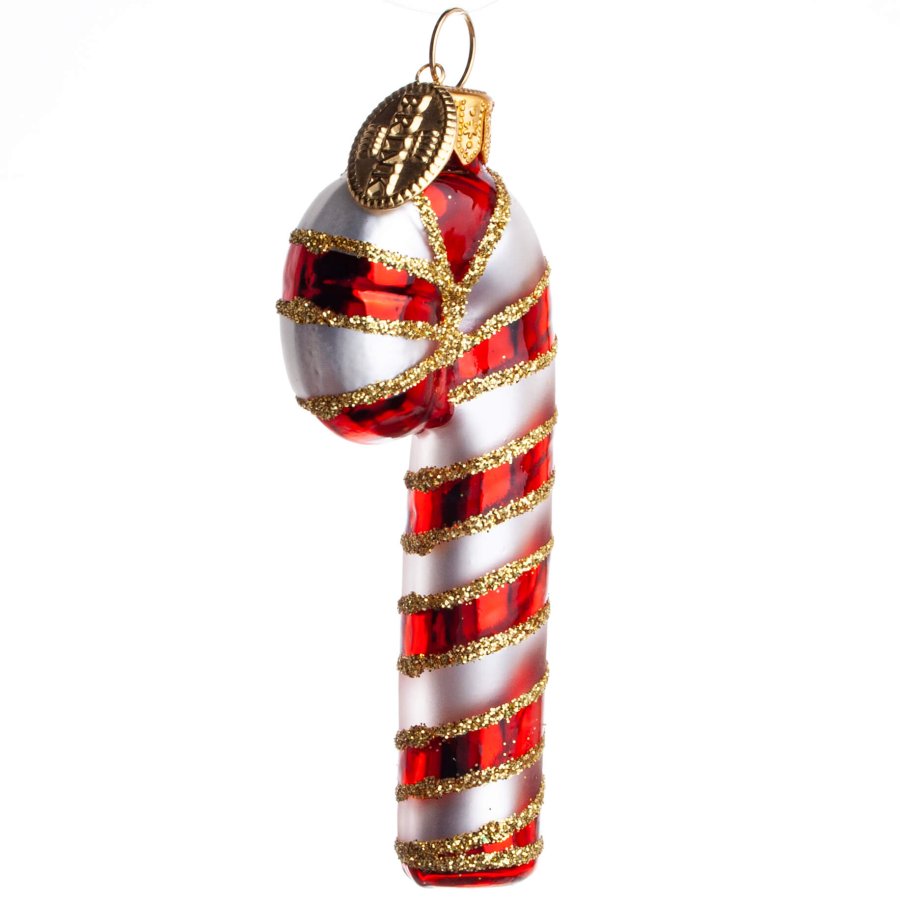 SUKKERSTOK 8 CM RD GULDFARVET