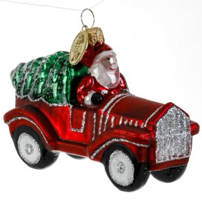 BIL MED NISSE OG JULETR� 9 CM R�D