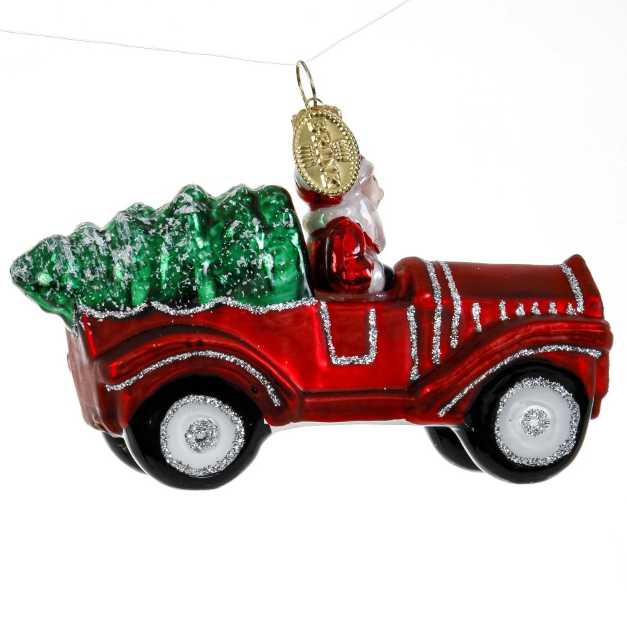 BIL MED NISSE OG JULETR� 9 CM R�D