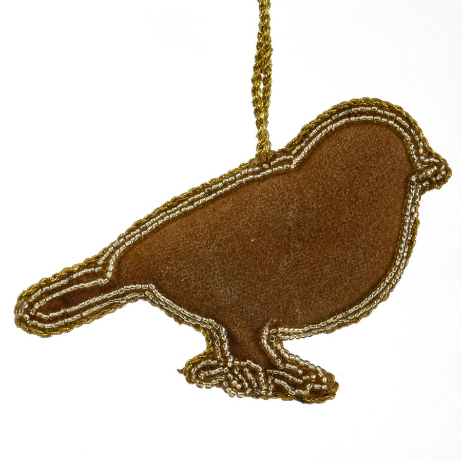 BRODERET GR�SPURV 10 CM