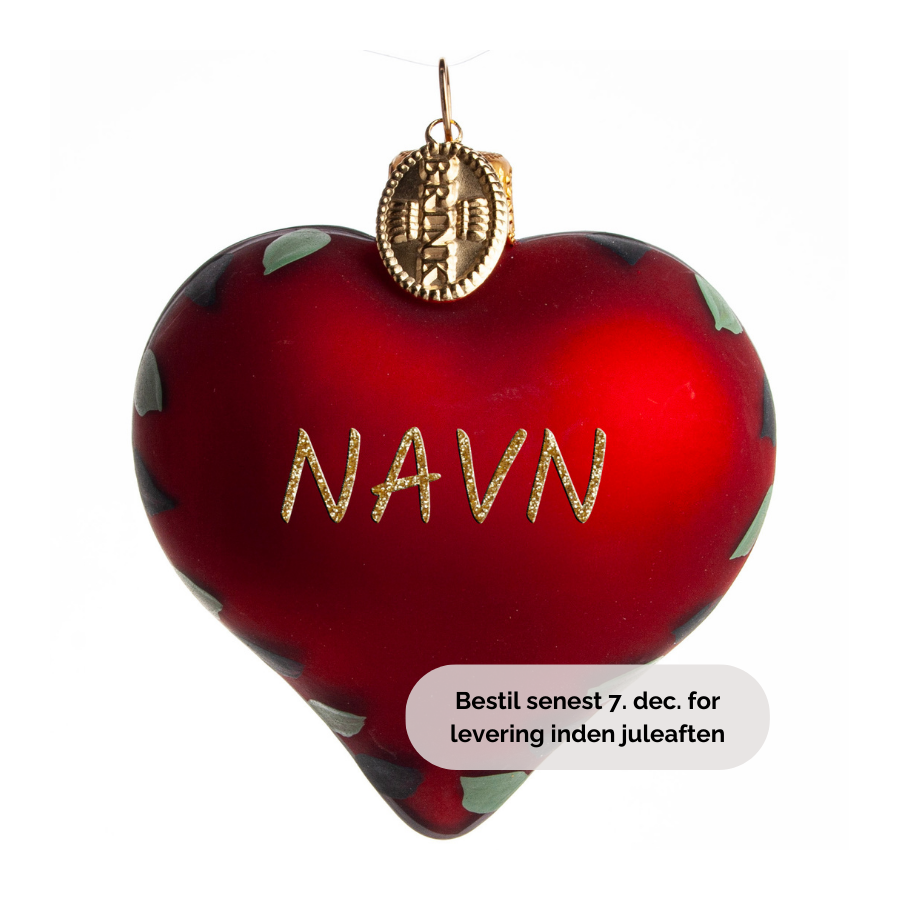 HJERTE MED NAVN 5 CM R�DT