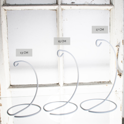 METALKROG 13 CM HVID