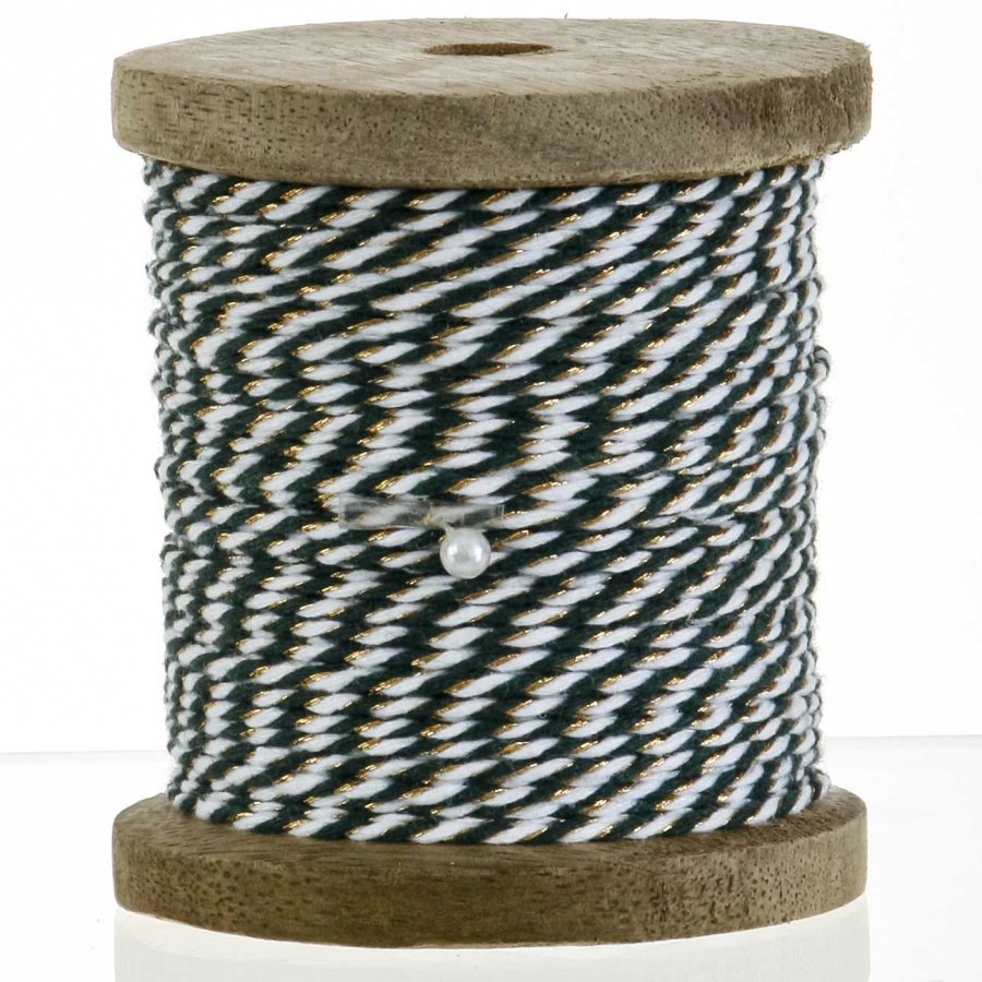 BOMULDSSNORSNOR GRN HVID GULD 10 M