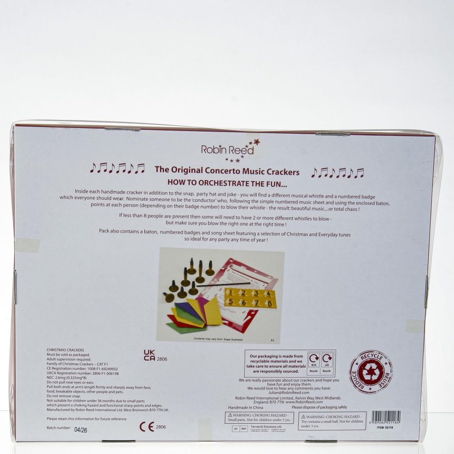 KNALLERT 25 CM MUSIK INSTRUMENTER 8 STK