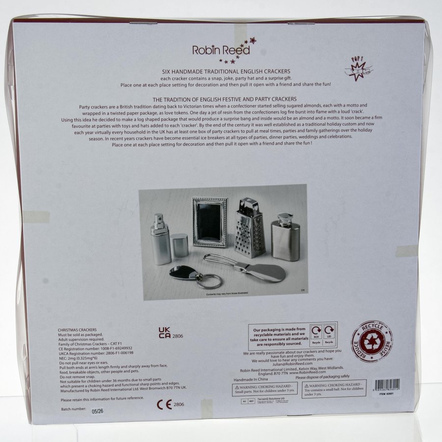 KNALLERT 35 CM GULDFARVET 6 STK