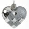 FLETHJERTE 5 CM S�LVFARVET BLANK