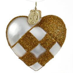 WOVEN HEART 5 CM GOLDEN MAT