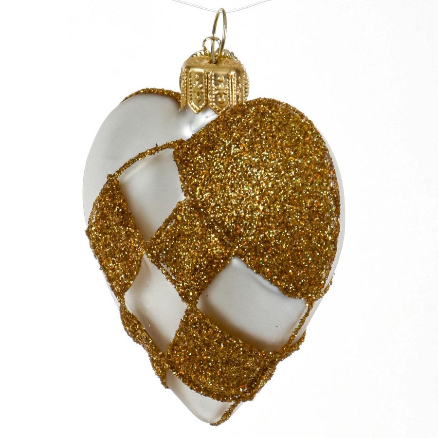 WOVEN HEART 5 CM GOLDEN MAT
