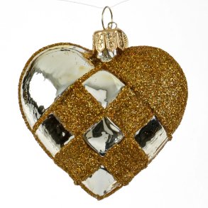 WOVEN HEART 5 CM GOLDEN