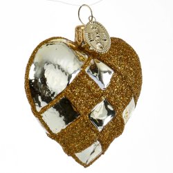 WOVEN HEART 5 CM GOLDEN