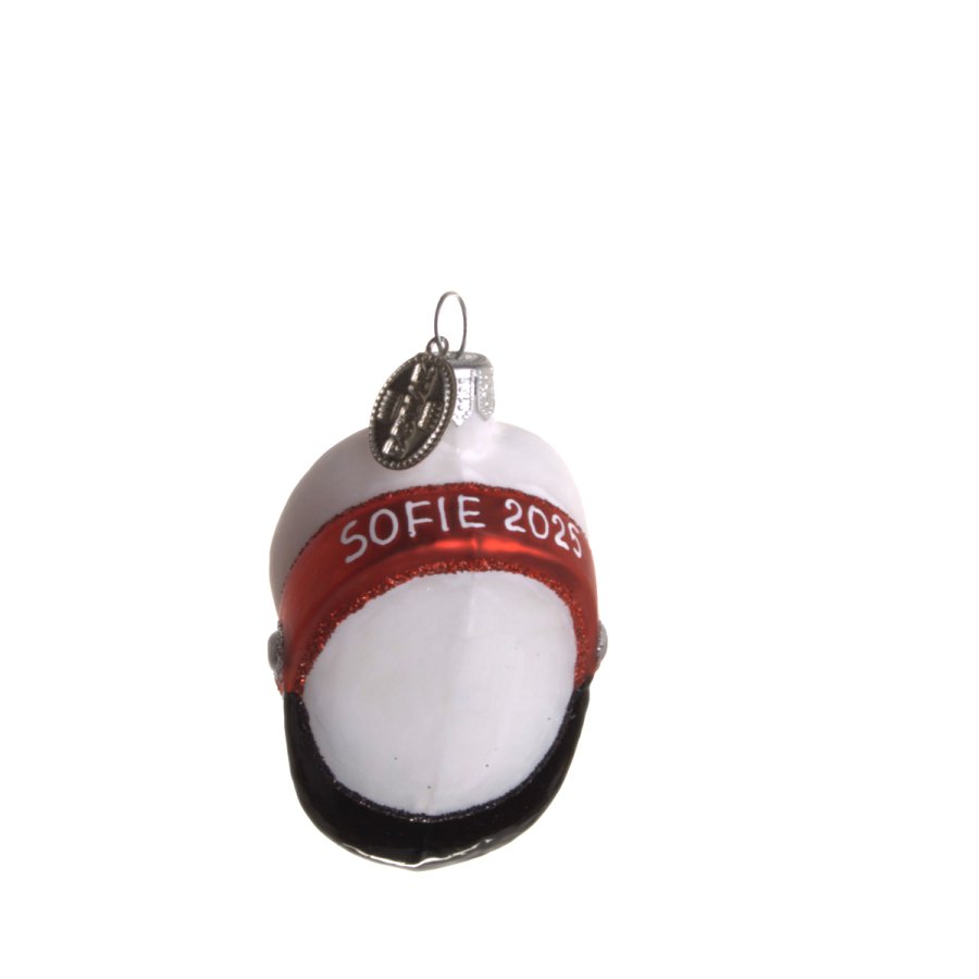 STUDENTERHUE MED NAVN 6 CM RD