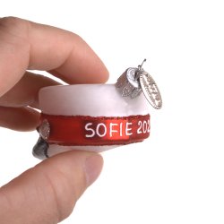 STUDENTERHUE MED NAVN 6 CM RD