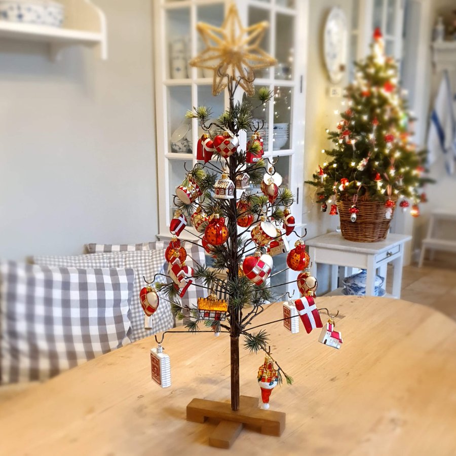 JULETR 60 CM MRK GULDFARVET