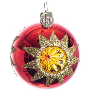 REFLEKTOR KUGLE 6 CM R�D GULDFARVET