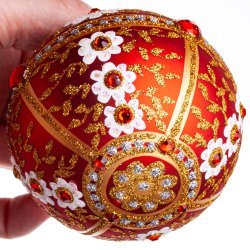 KUGLE MARGUERITE 8 CM RD MAT