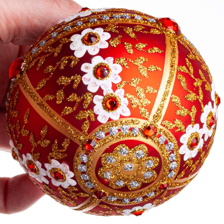 KUGLE MARGUERITE 8 CM RD MAT