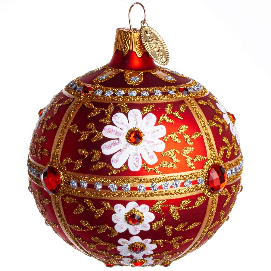 KUGLE MARGUERITE 8 CM RD MAT