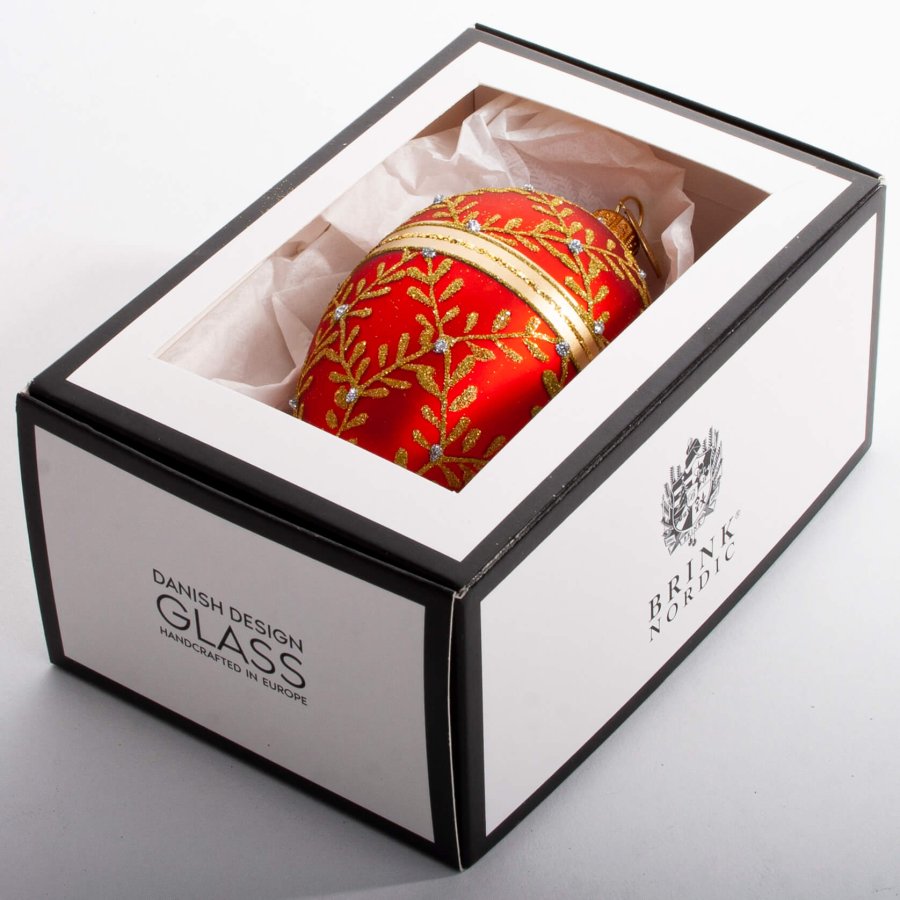 G DIAMANT 10 CM RD GULDFARVET