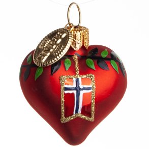 HJERTE NORSK FLAG 4 CM