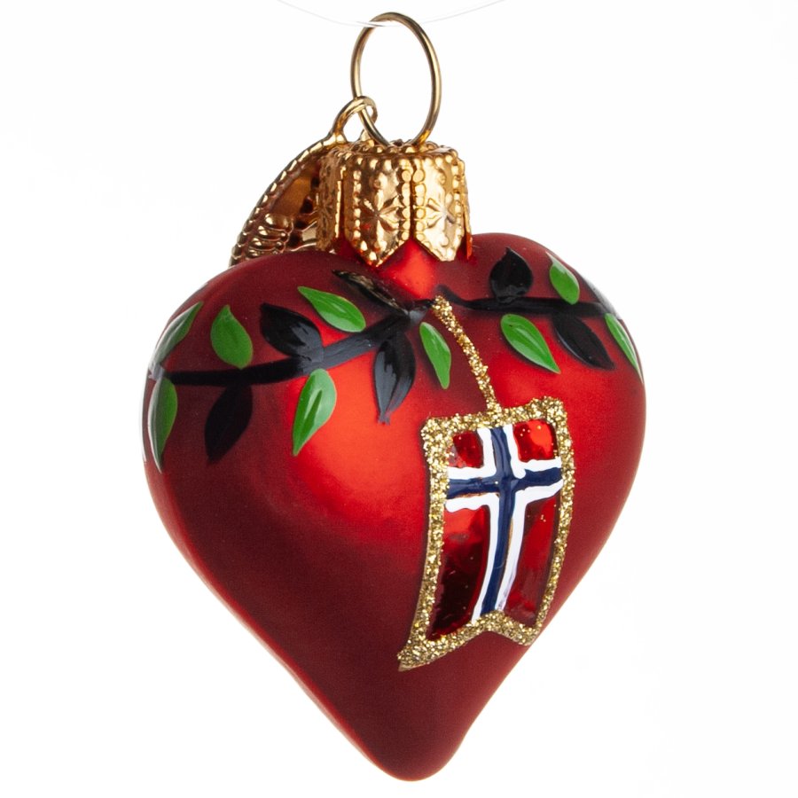 HJERTE NORSK FLAG 4 CM