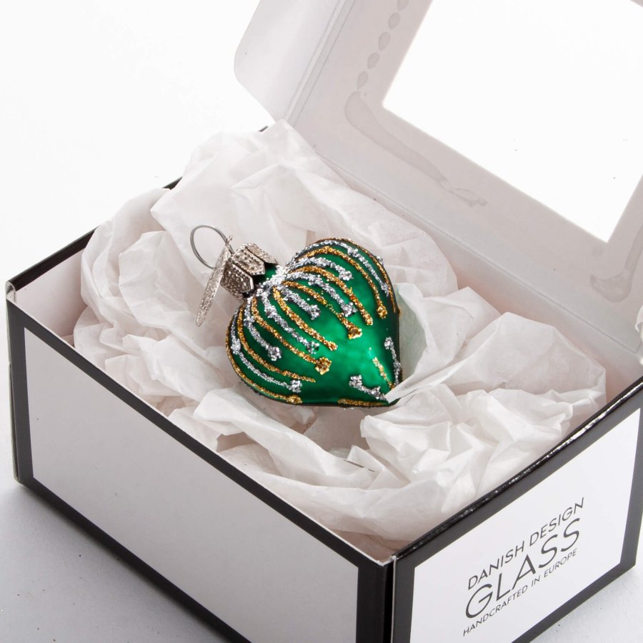 HJERTE MUM 4 CM SMARAGD MAT