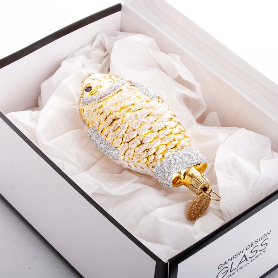 FISK 8 CM GULDFARVET